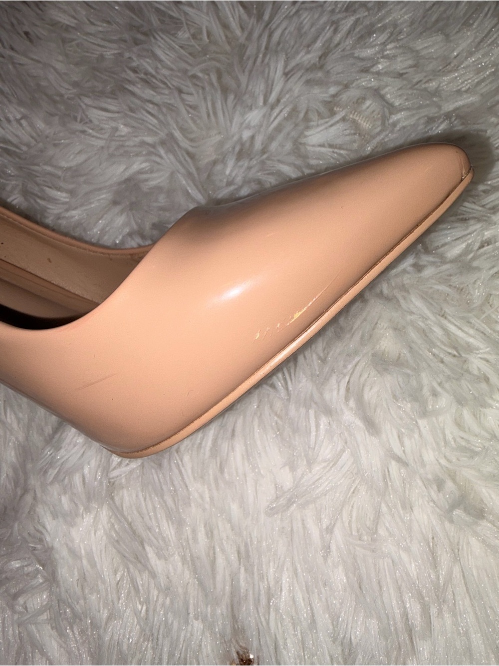 Aldo Nude/BlushPatent Pointed-Toe Pumps with Matching Envelope Clutch/Crossbody - Picture 2 of 5
